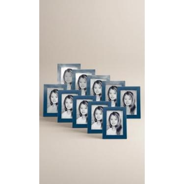 Imagem de Kit 10 Porta Retratos 10x15 Mesa Parede Azul Marinho - Congratulations