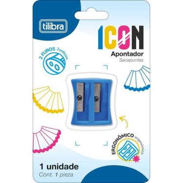 Imagem de Apontador 2 Furos sem Depósito Icon Blister - Tilibra