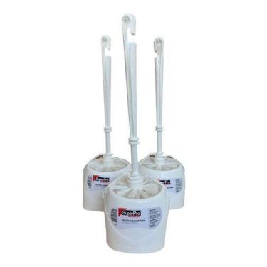 Imagem de Kit C/3 Escova Limpeza De Vaso Sanitário C/ Suporte Superpro - Superpr