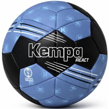 Imagem de Bola Handebol Kempa React H3 Oficial Masculina, 3, Azul, Preto