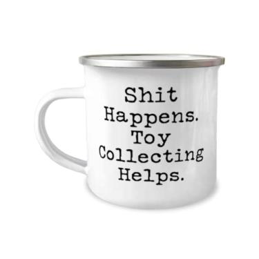 Imagem de Caneca útil para colecionar brinquedos de 355 ml, Shit Happens. Ajuda na coleta de brinquedos, presentes chiques para amigos, presentes de férias