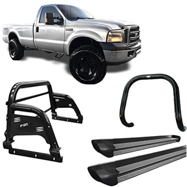 Imagem de Kit quebra mato+Estribo Per+Sant Ant H3 F250 C/Simples PRETO