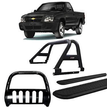 Imagem de KIT QUEBRA MATO+SANTO ANT+ESTRIBO CHAPA S10 94/11 PRETO CS