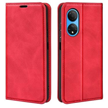 Imagem de YUNCHAO Caixa de telefone Para honra x7 capa de telefone de couro de sucção magnética de pele retro capa para celular