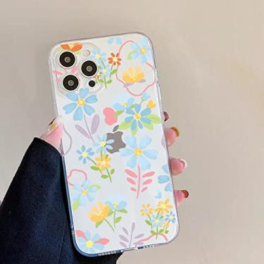 Imagem de Capa de telefone transparente flor de luxo para iphone 11 12 13 mini pro max xs x xr 7 8 plus se 2020 6s 6 capas macias, transparente k1770, para 12 pro max