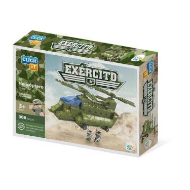 Imagem de Brinquedo EXERCITO C/308 Blocos de Montar - Click It