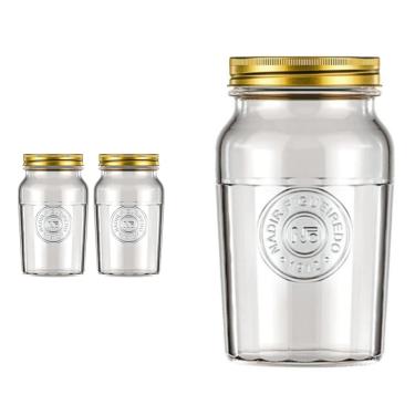 Imagem de Pote Americado Vintage Retro Tampa Biscoito 1,5L Nadir 2Un