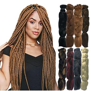 Imagem de Super Jumbo Ser Mulher Cabelo Para Trança Box Braids Pacote 399 gramas Cor #30 Loiro Escuro