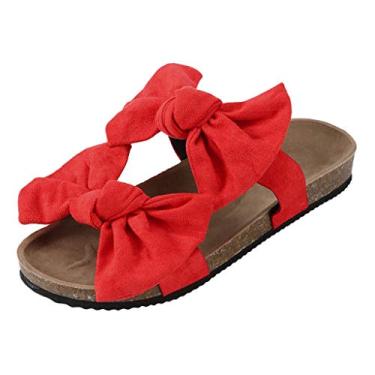 Imagem de Sandálias femininas Plataforma, 2020, confortáveis, plataforma de sapato, verão, praia, viagem, sandália, sandália, chinelo feminino, Z3-red, 10