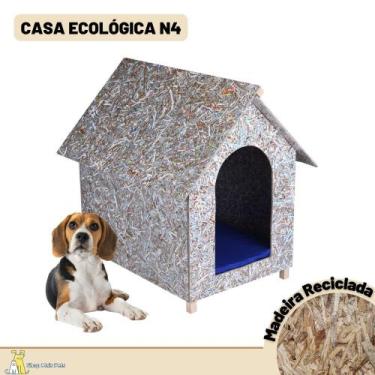 Imagem de Casa Para Cachorro N4 Ecológica Desmontável Madeira Reciclada - Shop M