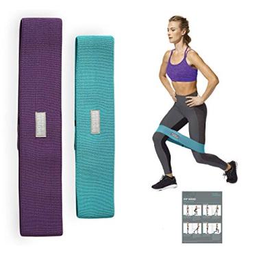 Imagem de Gaiam Restore Booty Bands Loops Resistance Loops Hip Band Circle, conjunto de 2 faixas elásticas para glúteos para mulheres e homens em resistência progressiva para pernas, bumbum, coxa, agachamento,