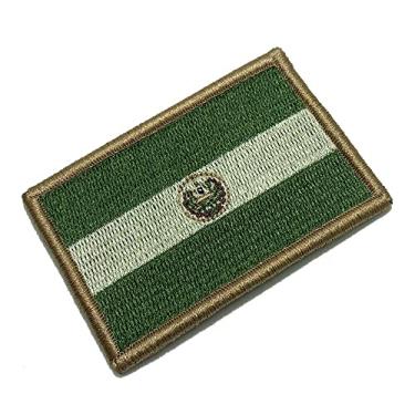 Imagem de BP0203V03 Bandeira El Salvador Patch Bordado Fecho Contato
