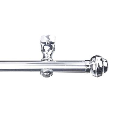 Imagem de Kit Varão 2 Metros para Cortina 28mm Simples Cromado | Bela Arte