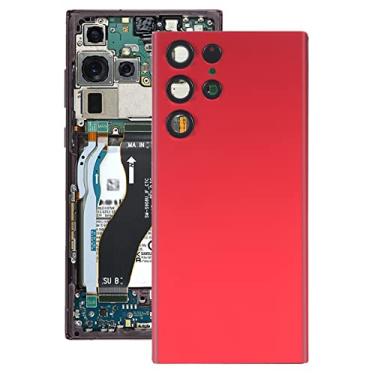 Imagem de HUANGYUNCHAO Acessórios telefônicos Tampa traseira da bateria com capa de lente da câmera para Samsung Galaxy S22 Ultra 5G SM-S908B Substituição do telefone celular