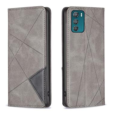 Imagem de HONGYAN Capa de telefone Para Motorola Moto G42 4G Prismatic Invisible Magnetic Leather Telefone Capa protetora