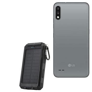 Imagem de BoxWave Power Bank compatível com LG K22 (Power Bank by BoxWave) - Solar Rejuva PowerPack (10000mAh), energia solar reserva 10000mAh para LG K22 - Jet Black