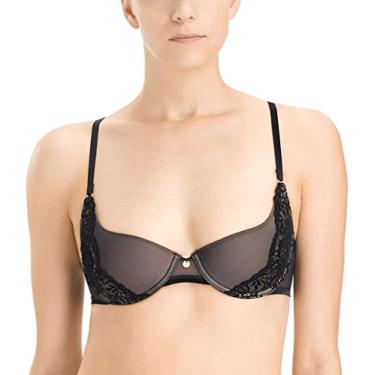 Imagem de Natori Sutiã feminino com aro e contorno Hype Demi, Preto/café, 34C