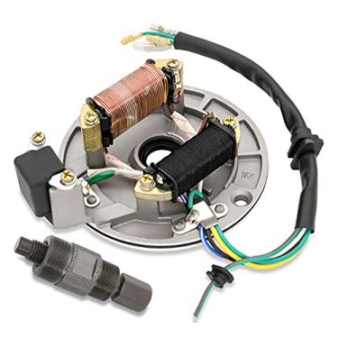 Imagem de Placa de estator Magneto de ignição de 2 bobinas para 50 70 90 110 125cc Taotao Kazuma SSR Baja ATV Quad Dirt Kick Bike 4 rodas, extrator de volante Magneto para Yamaha Honda, Kawasaki, Suzuki, Scooter, Dirt Bike