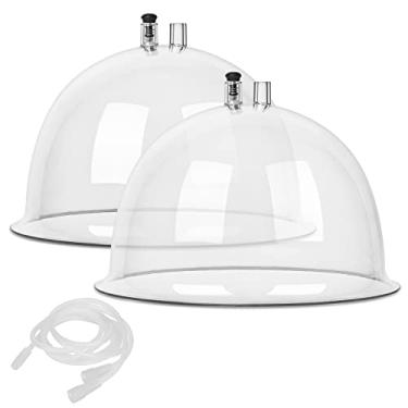 Imagem de Titoe Copos de terapia a vácuo de 180 mL para levantamento de bumbum extra-grande máquina de ventosas a vácuo acessórios XXL terapia a vácuo massagem nas costas forma do corpo conjuntos de copos Guasha com mangueira Y (180 ml)