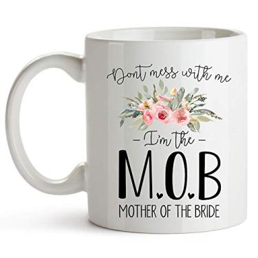 Imagem de Caneca para mãe da noiva YouNique Designs 325 ml, xícara de café da mãe da noiva da filha