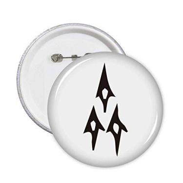 Imagem de Broche de broche com inscrição de osso de sobrenome chinês com personagem QI e botão de distintivo para decoração 5 peças