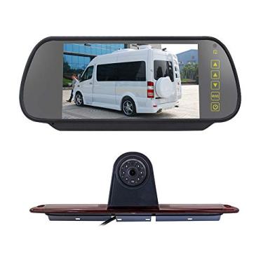 Imagem de PAPAPI Câmera de segurança de luz de freio de 7 polegadas para Mercedes- Sprinter/VW Crafter Vans LED Light Parking (com Monitor)