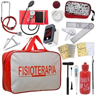 Imagem de Kit Bolsa Fisioterapia Acadêmico Goniômetro Martelo Buck Fita Antropométrica Completo Pa Med