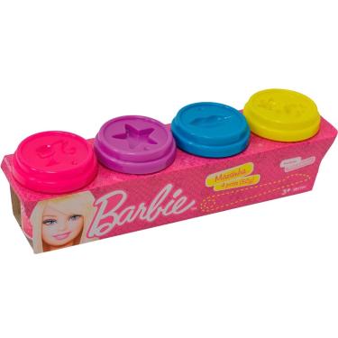 Imagem de Massinha De Modelar Barbie Pack Com 4 Potes Sortidos Fun