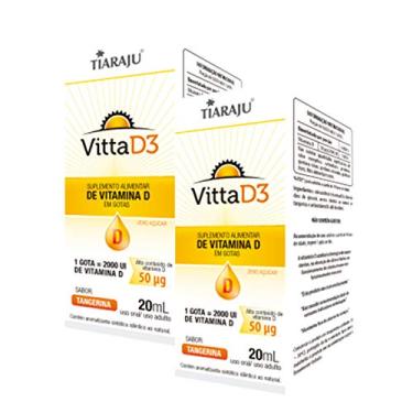 Imagem de Vitamina D3 em Gotas 2000 UI Tangerina - 2 unidades de 20 ml - Tiaraju