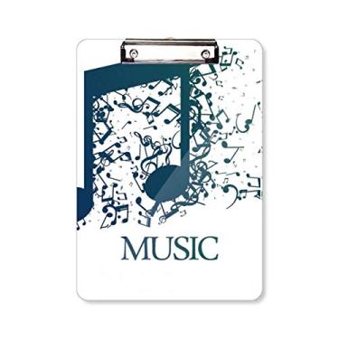 Imagem de Flappg Blue Music Mim Placa de suporte para prancheta branca A4