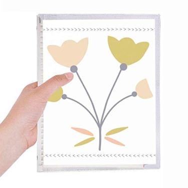 Imagem de Caderno de arte abstrata de quatro rosas com folhas soltas diário recarregável