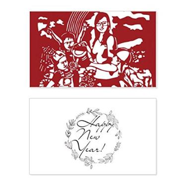 Imagem de China Paper Cutting Teachers' Day New Year Festival Greeting Card Bless Message Gift