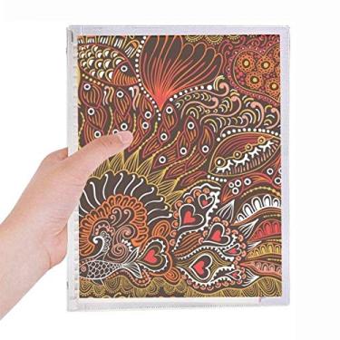 Imagem de Caderno de Peixes Abstratos Coloridos com Folhas Soltas em Espiral Recarregável