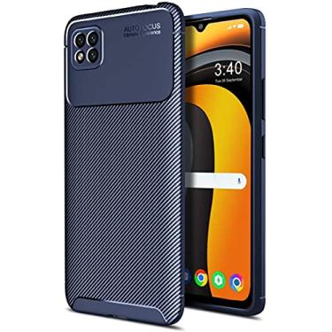 Imagem de Capa Capinha Anti Impacto Para Xiaomi Poco C3 com Tela de 6.43" polegadas - Case Com Desenho Fibra De Carbono Shock Queda - Danet (Azul)