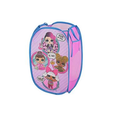 Imagem de Idea Nuova LOL Surprise Pop Up Hamper, Pink with Durable Carry Handles, 21" H x 13.5" W X 13.5" L