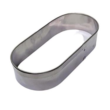 Imagem de ARO MODELADOR PARA PÃO CACHORRO QUENTE INOX 12x3x6CM PÃO HOT DOG