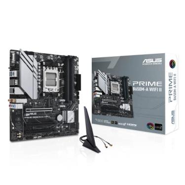 Imagem de Asus Placa mãe Prime B650M-A WIFI II, DDR5, Micro-ATX, suporte PCIe 5.0 M.2, USB 3.2 Gen 1 Tipo-C, portas USB 3.2 Gen 2, Arua Sync - Preto