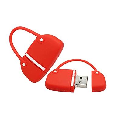 Imagem de 128 GB em forma de bolsa USB Flash Drives Pen Drive Memoria Flash Stick PenDrives USB Flash Disk Pen Drive U Disk USB Drive USB 2.0 Pen Drive PenDrive (vermelho)