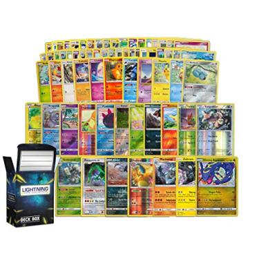 Imagem de Lightning Card Collection Holo Rare Bundle - Collectible Trading Card Deck Box Bundle with 100 Pokemon Cards That Include Holo Rare Cards
