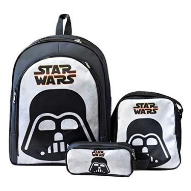Imagem de Mochila DartH Vader Costas Lancheira Estojo Star Wars Kit