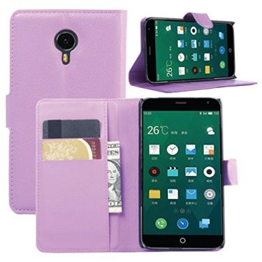 Imagem de Capa MEIZU MX4 – Capa carteira com suporte de couro PU Manyip para MEIZU MX4, capa de proteção de telefone estilo empresarial, capa com [compartimentos para dinheiro e cartão]