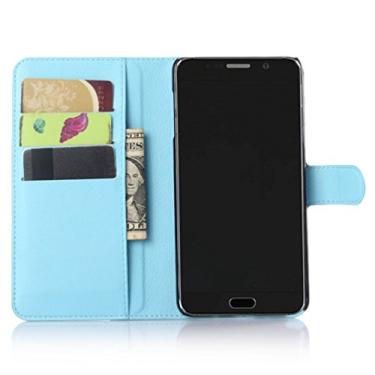 Imagem de Manyip Capa para Samsung Galaxy Note 5, capa de telemóvel em couro, protetor de ecrã de Slim Case estilo carteira com ranhuras para cartões, suporte dobrável, fecho magnético (JFC10-13)
