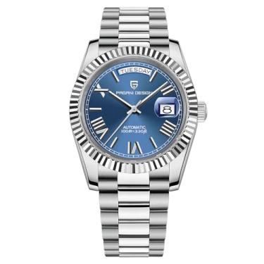 Imagem de Pagani Design Relógio Automático Masculino, Movimento NH36A Relógio Mecânico Masculino DD40 AR Vidro de Safira 100 Metros Resistente à Água Relógio Esportivo Clássico Casual Masculino PD-1783, Azul-escuro AT-1783