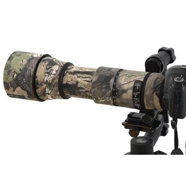 Imagem de ROLANPRO Capa de lente camuflada para Sigma 150-600 mm F5-6.3 DG OS HSM Capa de proteção de lente contemporânea capa de proteção de lente - # 23 marrom camuflagem selva impermeável