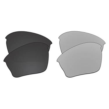 Imagem de EZReplace Lentes de reposição para óculos de sol Oakley Half Jacket XLJ (lentes polarizadas) – Serve para armação Oakley Half Jacket XLJ (preto carbono + prata metálica)