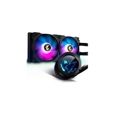 Imagem de Water Cooler Gigabyte Aorus Liquid Cooler 280, RGB, 280mm, AMD/Intel, Com Display LCD - GP-AORUS WATERFORCE X 280