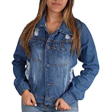 Imagem de Jaqueta Jeans Feminina | Denim | Brim-Feminino