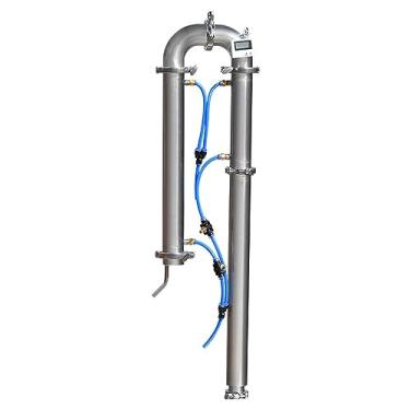 Imagem de 2" Distilling Column with 2" Bottom Clamp Home Brewing Used Distiller Tower Silver(Bottom clamp 2 inch)