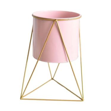 Imagem de IEUDNS Suporte de vaso de flores de metal suporte de plantas de ferro estilo nórdico prateleira suporta balde de plantas com suporte prateleira de vaso de, grande