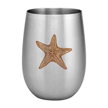 Imagem de UP ware 18/8 de aço inoxidável 590 ml, com estampa colorida, sem haste, metal inquebrável e inquebrável, para vinho e bebida (Seastar)